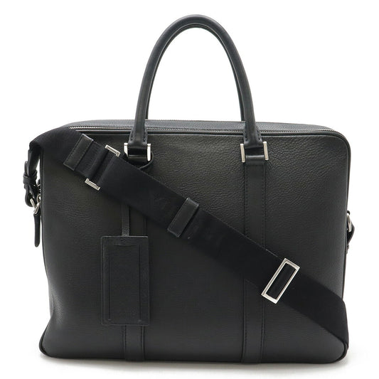 Prada Leather Triangle Logo Briefcase