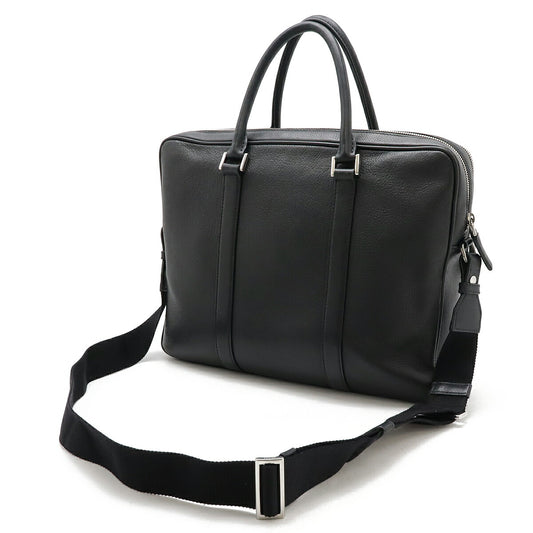 Prada Leather Triangle Logo Briefcase