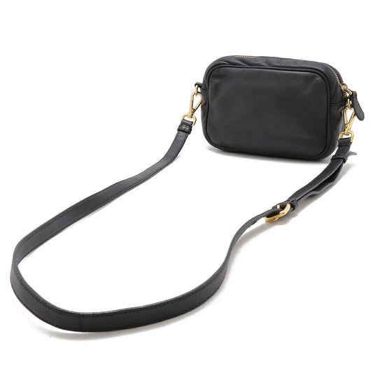 Prada Ribbon Motif Leather Shoulder Bag
