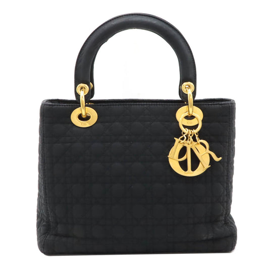 Dior Lady Dior Nylon Leather Tote Bag