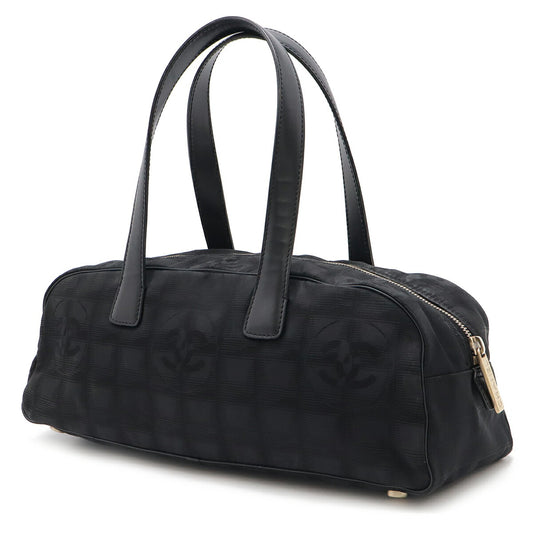 Chanel Nylon Jacquard Leather Mini Boston Bag