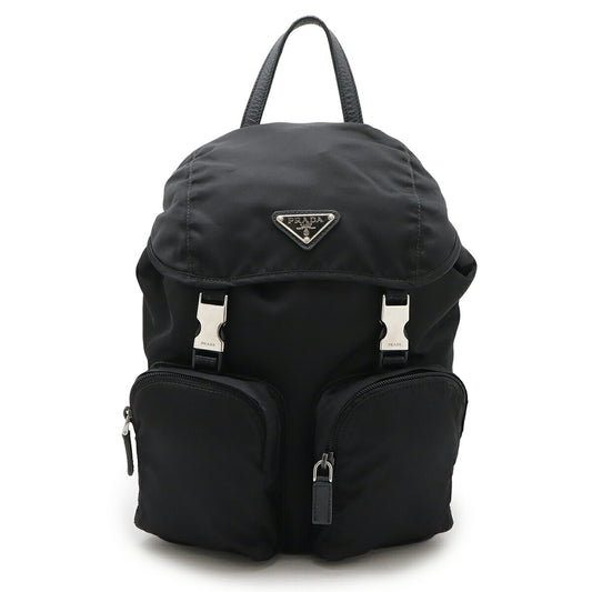 Prada Nylon Leather VELA Logo Backpack 1BZ024