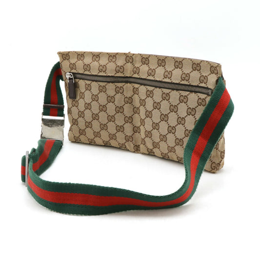 Gucci GG Canvas Leather Body Bag 28566