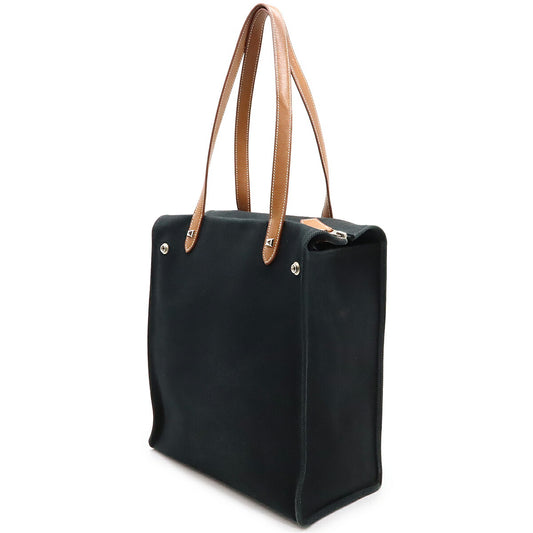 Hermes Canvas Leather Cabas Mila Tote Bag