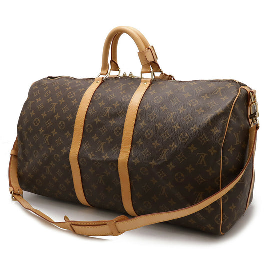 Louis Vuitton Monogram Keepall Bandouliere 55 Travel Bag M41414