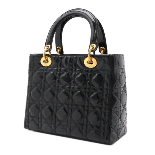 Dior Lady Dior Patent Leather Tote Bag