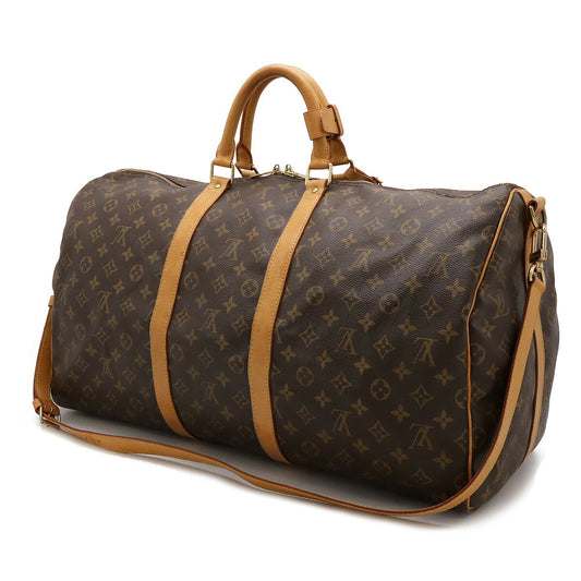 Louis Vuitton Monogram Keepall Bandouliere 55 Travel Bag M41414