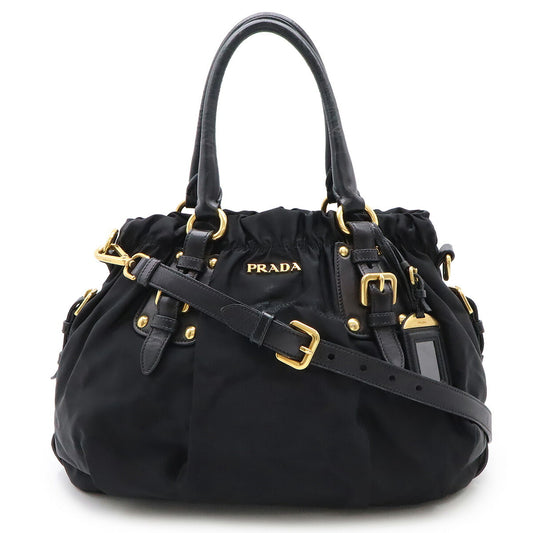 Prada Logo Jacquard Nylon Tote 2WAY Bag