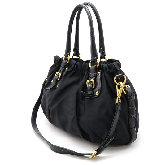 Prada Logo Jacquard Nylon Tote 2WAY Bag