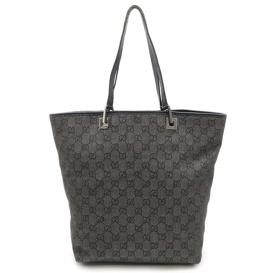 Gucci GG Denim Leather Tote Bag