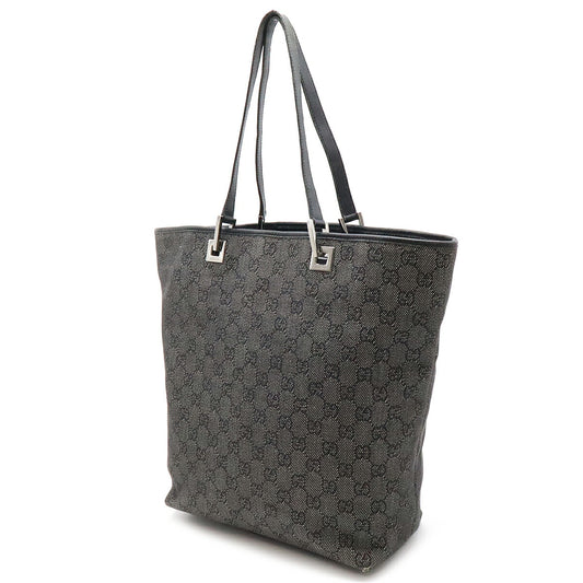 Gucci GG Denim Leather Tote Bag