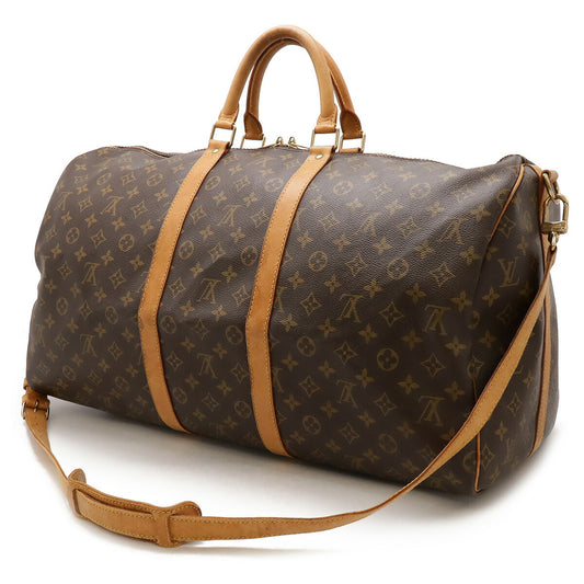 Louis Vuitton Monogram Keepall Bandouliere 55 Travel Bag
