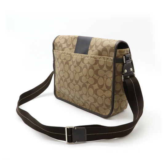 Coach Signature Messenger Bag PVC Leather