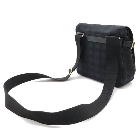 Chanel Nylon Jacquard Leather Shoulder Bag A29347