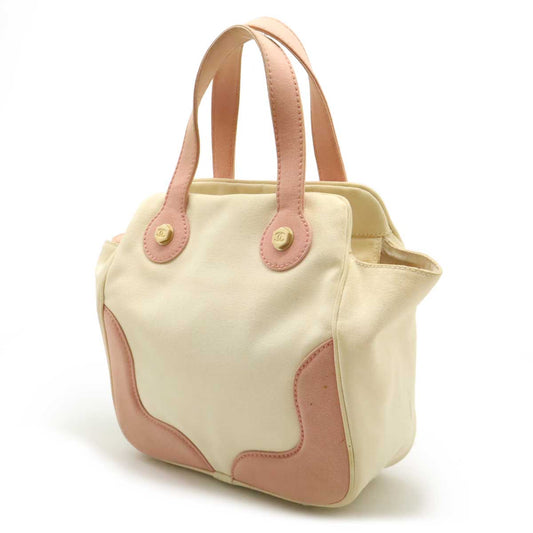 Chanel Canvas Coco Mark Marshmallow Tote Bag