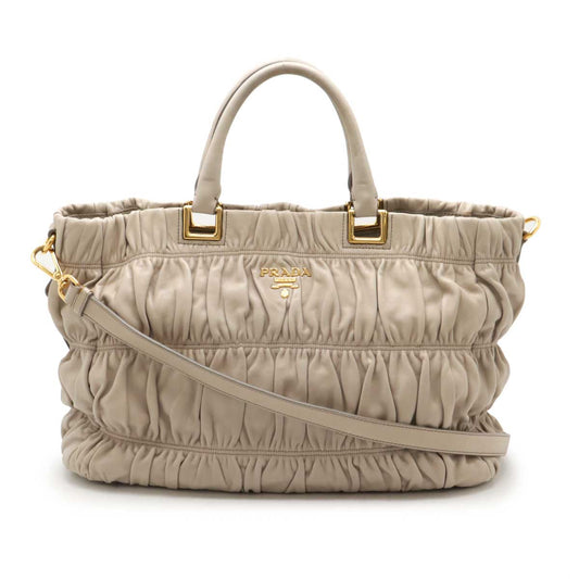Prada Leather Gathered Tote Bag BN1336