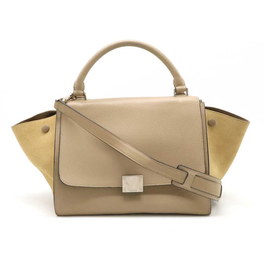 Celine Trapeze Small Leather Suede Handbag