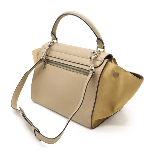 Celine Trapeze Small Leather Suede Handbag