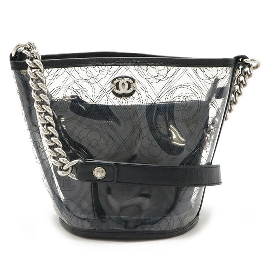 Chanel Camellia Vinyl Leather Basket Chain Bag
