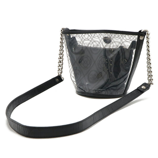 Chanel Camellia Vinyl Leather Basket Chain Bag