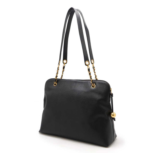 Chanel Caviar Skin Chain Tote Bag