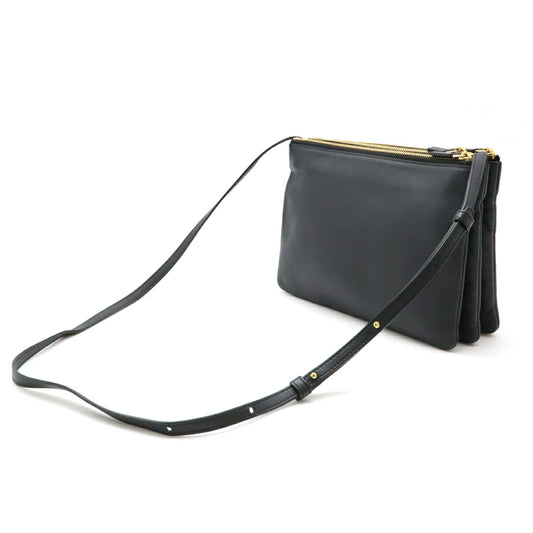 Celine Trio Large Leather Shoulder Bag Black