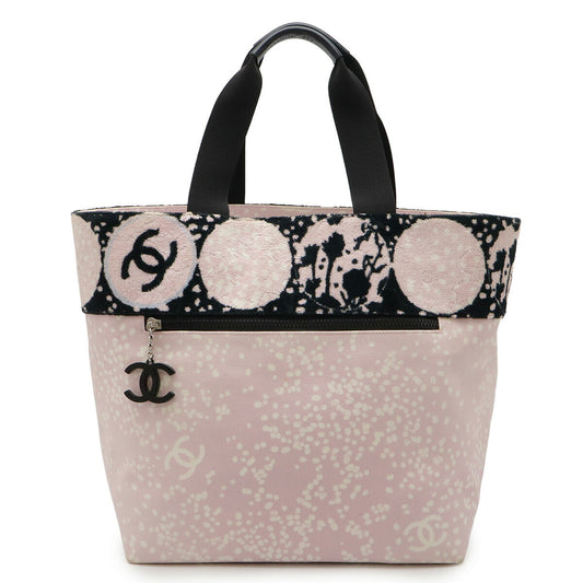 Chanel Canvas Pile Coco Mark Tote Bag