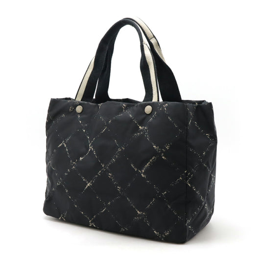 Chanel Nylon Tote Bag Black Red