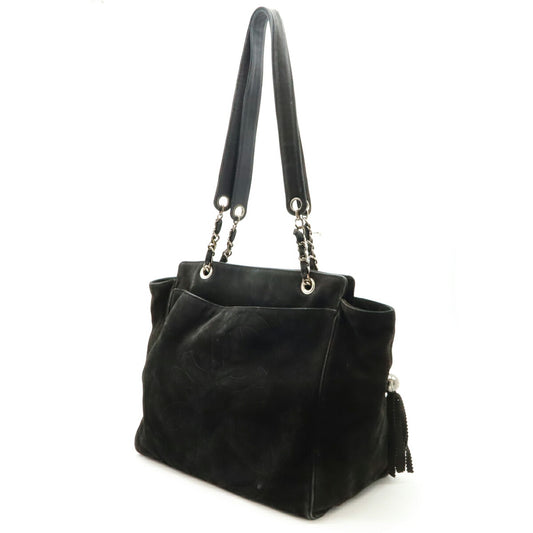 Chanel Suede Triple Coco Tote Bag