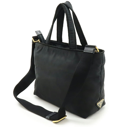 Prada Nylon Leather Tote Bag 1BA084