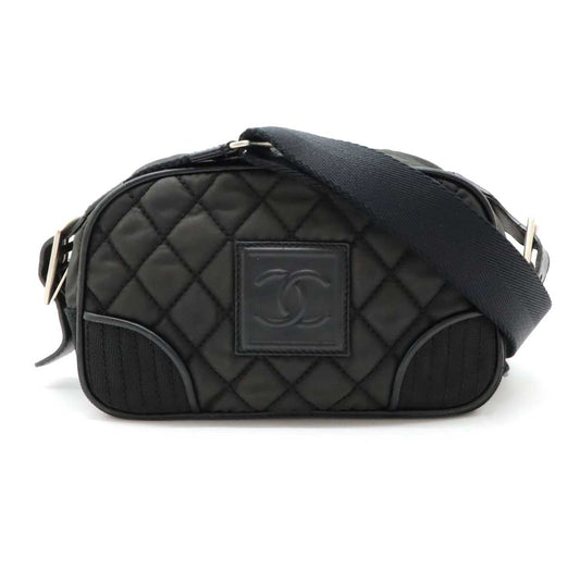 Chanel Nylon Leather Coco Mark Shoulder Bag