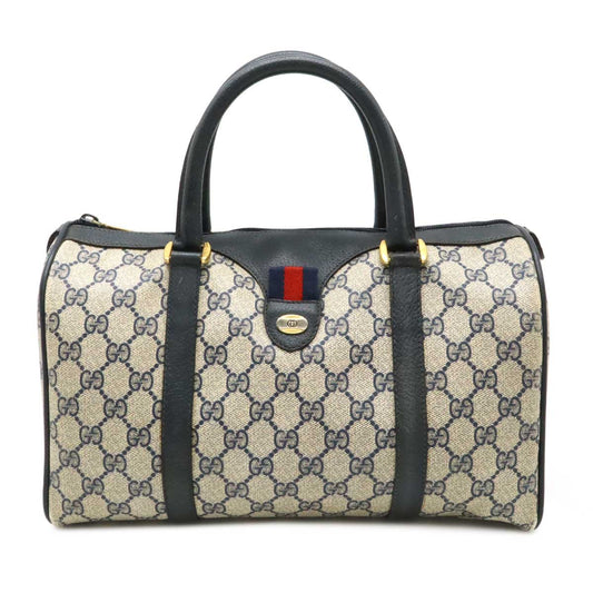 Gucci GG Plus Mini Boston Handbag PVC Leather