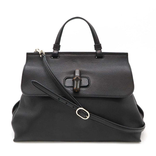 Gucci Bamboo Daily Medium Leather Top Handle Bag