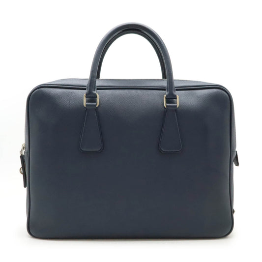 Prada Leather Triangle Logo Briefcase