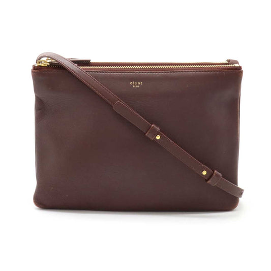 Celine Trio Large Lambskin Shoulder Bag