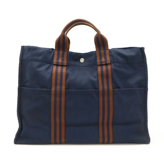 Hermes Canvas Fourre-Tout Tote Bag