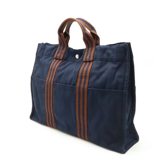 Hermes Canvas Fourre-Tout Tote Bag