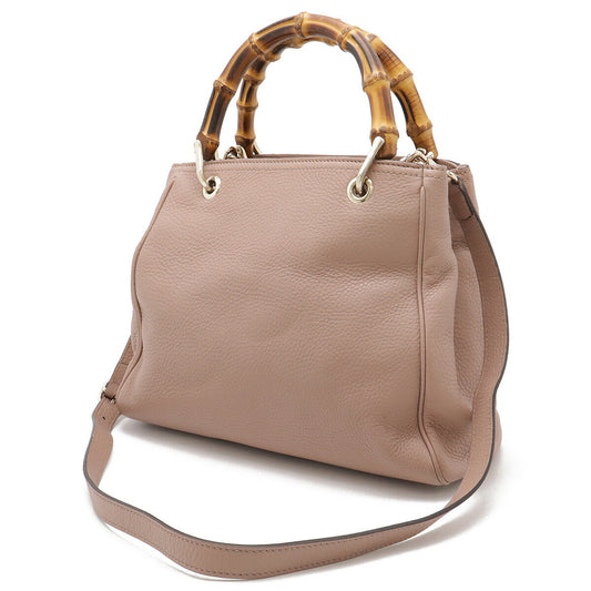 Gucci Bamboo Leather Small Shopper Tote Bag