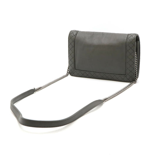 Chanel Boy Chain Wallet Leather Crossbody