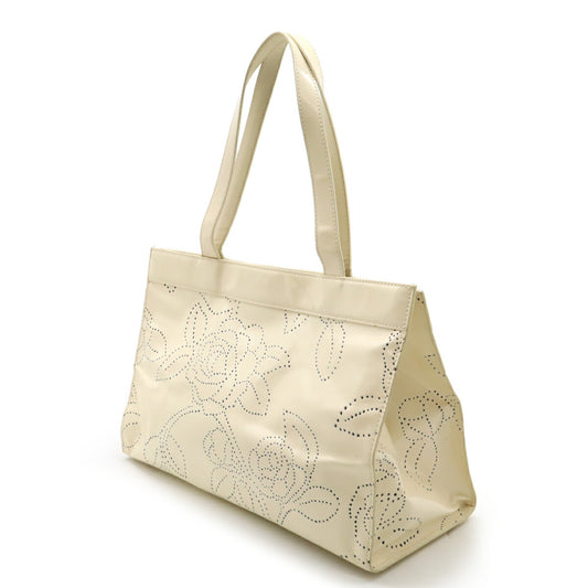 Chanel Camellia Patent Leather Tote Bag