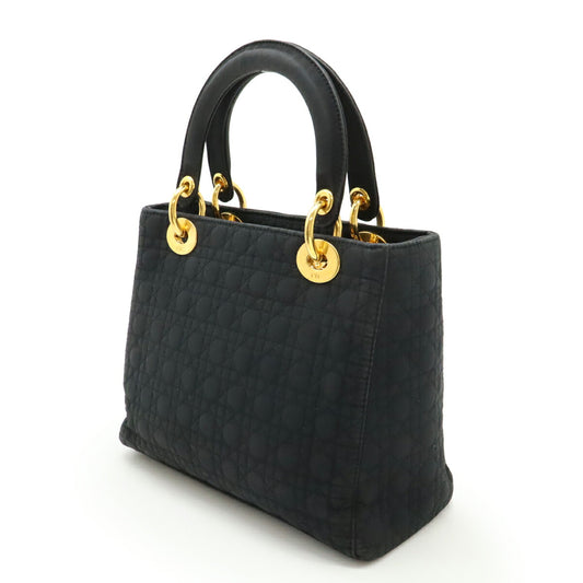 Dior Lady Dior Cannage Nylon Handbag Tote