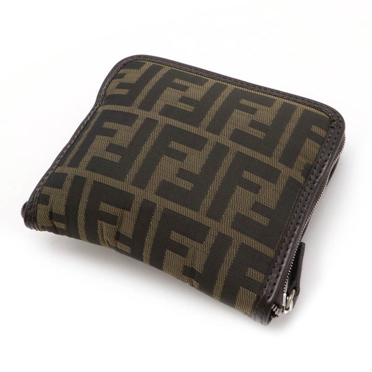 Fendi Zucca Nylon Canvas Leather Tote Bag