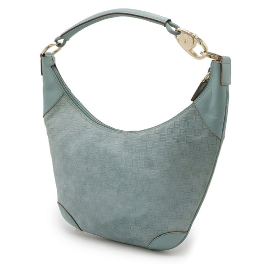 Gucci Suede Leather G Logo Shoulder Bag