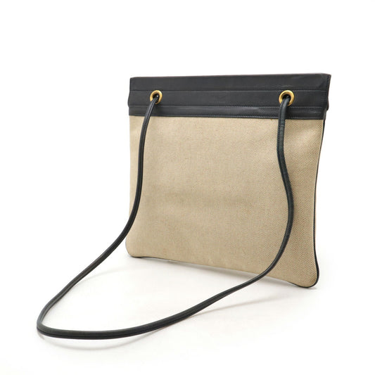 Hermes Chevron Leather Shoulder Bag Navy