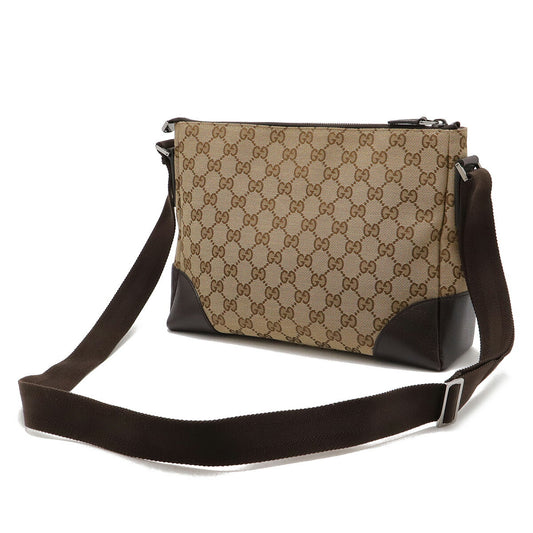 Gucci GG Canvas Leather Messenger Bag 114273