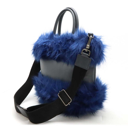 Vivienne Westwood Greek Eye Faux Fur Leather Tote