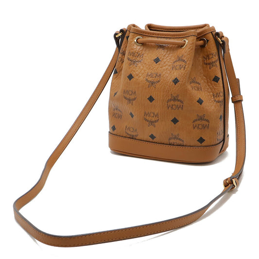 MCM Visetos Rabbit Drawstring Bag Brown