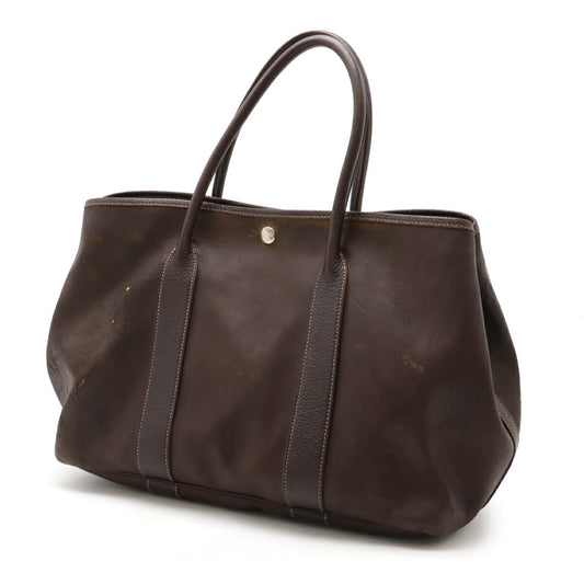 Hermes Garden Party PM Tote Bag Dark Brown