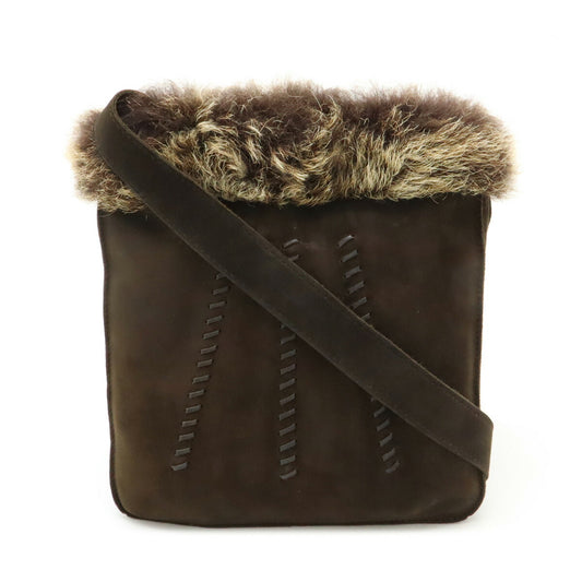 Hermes Suede/Fur Shoulder Bag Pochette