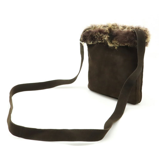 Hermes Suede/Fur Shoulder Bag Pochette